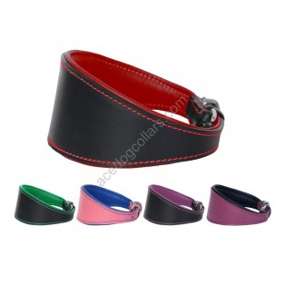  Ace Traditional Leather Dog Collar lined with super SOFT leather 5 Colors